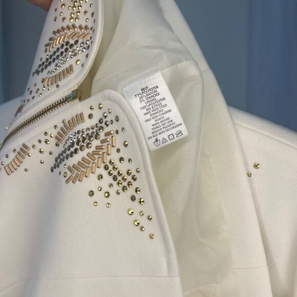 George Simonton Jeweled Full Zip Jacket Dressy Evening Jacket Size 6 Ladies - Picture 6 of 7